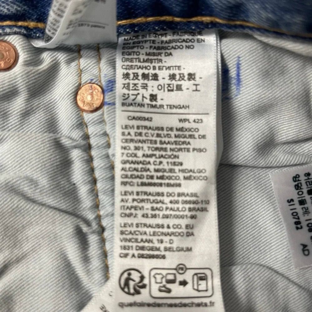 Levis 501 Jeans Mens 36x32 Blue Premium Original Button Fly Denim Grunge 90s